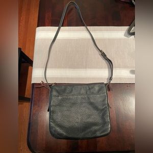 Black Fossil Crossbody